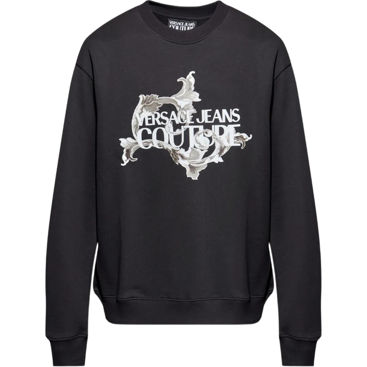 Мужское худи Versace Jeans Couture Baroque Print (черное)