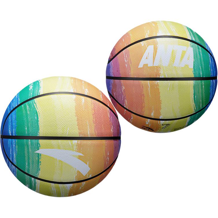 Anta China Mainland Version Rubber Basketball Multicolor Size 75 Training Competition Unisex