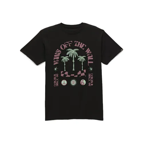 Vans T Shirts Men's Black Crew Neck Moderate Straight Fit