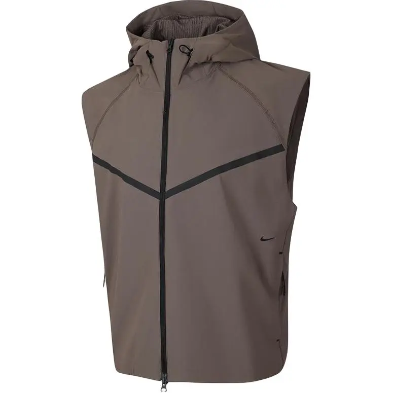 Nike Swoosh Vests Men's Brown Hooded (Non-detachable) Moderate Other