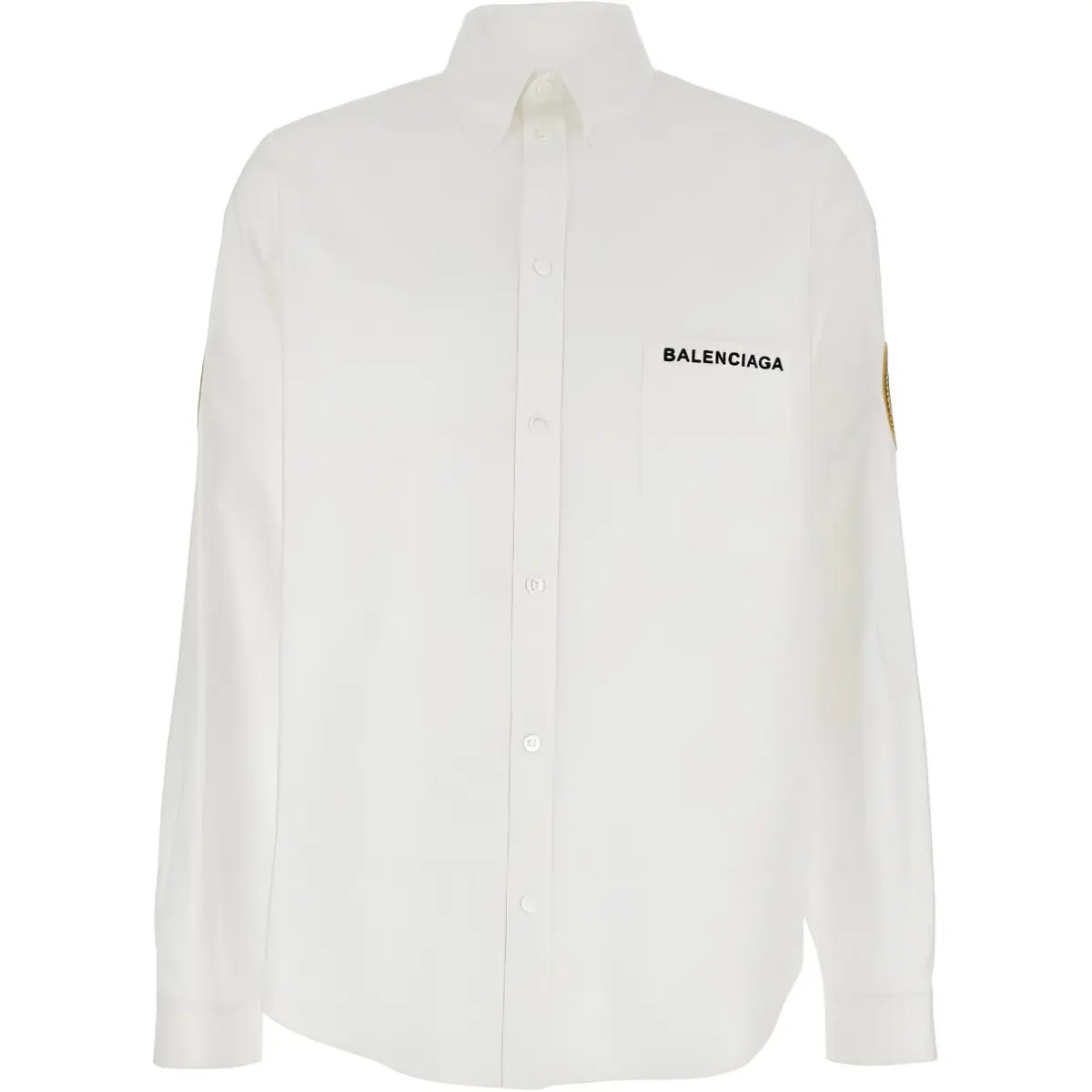 Balenciaga Logo Embroidered Long Sleeved Shirt