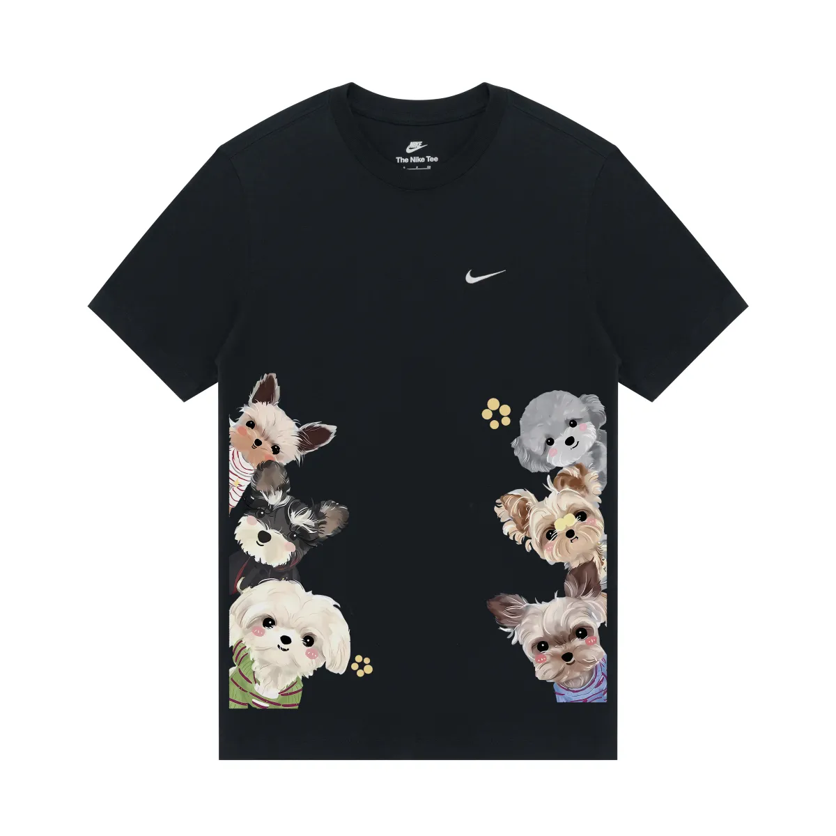Nike Clothing T-Shirts Unisex Black Crew Neck Moderate