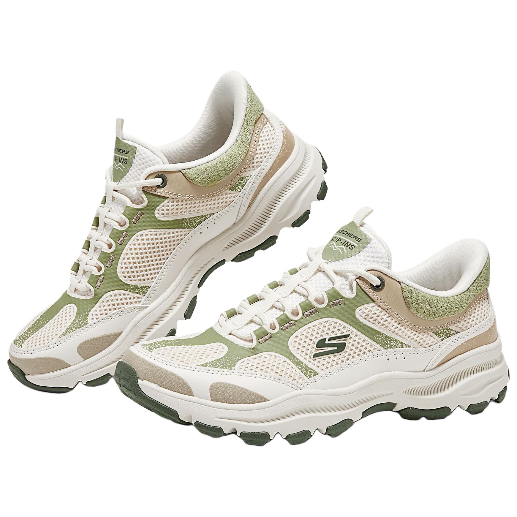 Skechers Abrasion Resistant Low top Hiking Shoes Women’s White Green