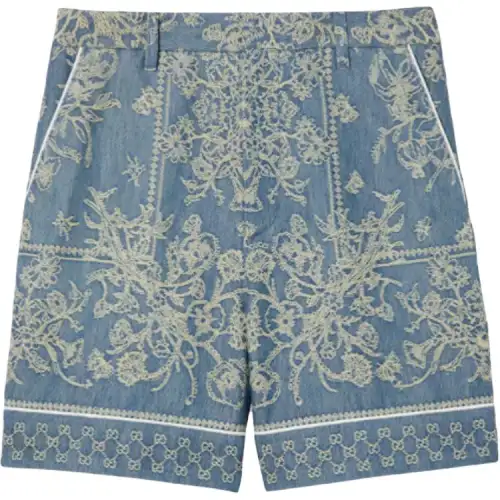 GUCCI Denim Shorts Men's Blue Moderate