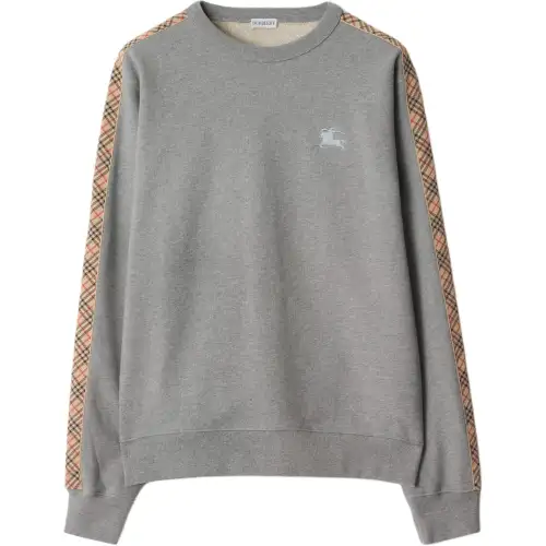 Burberry Check trimmed Cotton Sweatshirt