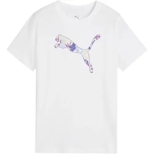 PUMA ESS T Shirts Women's White Crew Neck