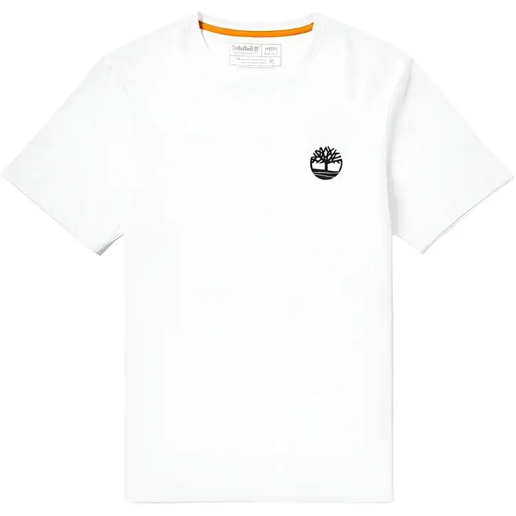 Timberland T Shirts Men's White Crew Neck Moderate Straight Fit