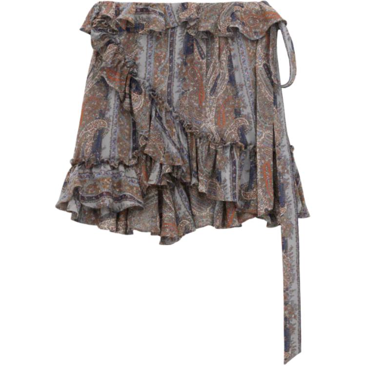 SAINT LAURENT Jupe Ruffled Skirt