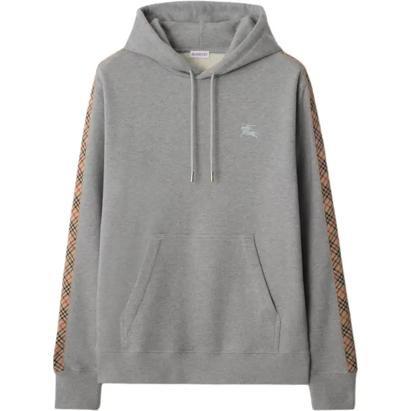 Burberry Check trimmed Cotton Hoodie