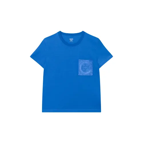 HERMES T Shirt Women's Deep Sea Blue