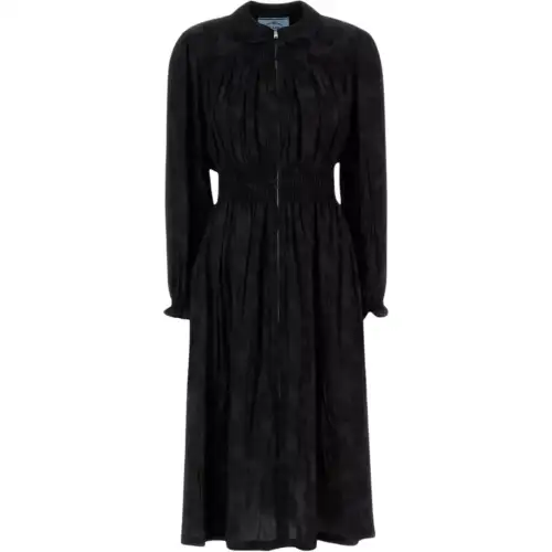 Prada Long Sleeved Zipped Dress
