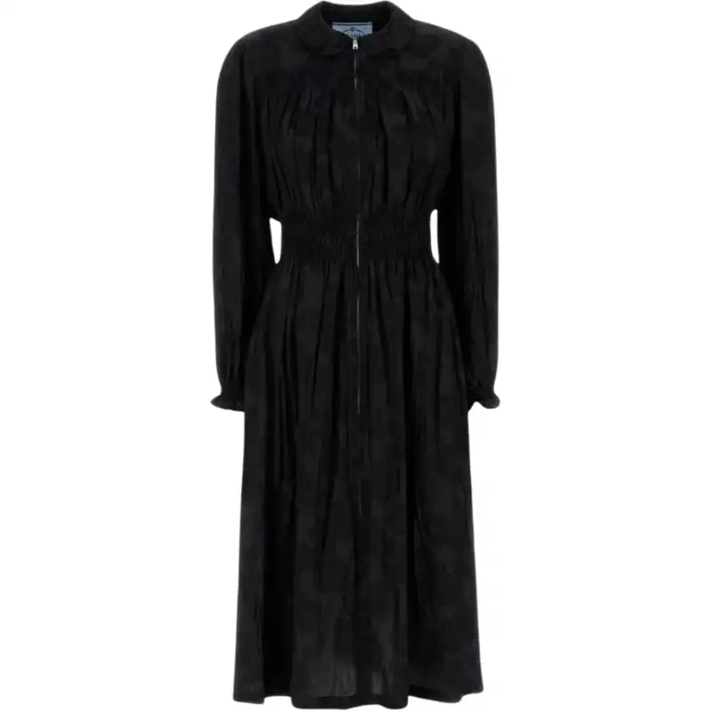 Prada Long Sleeved Zipped Dress