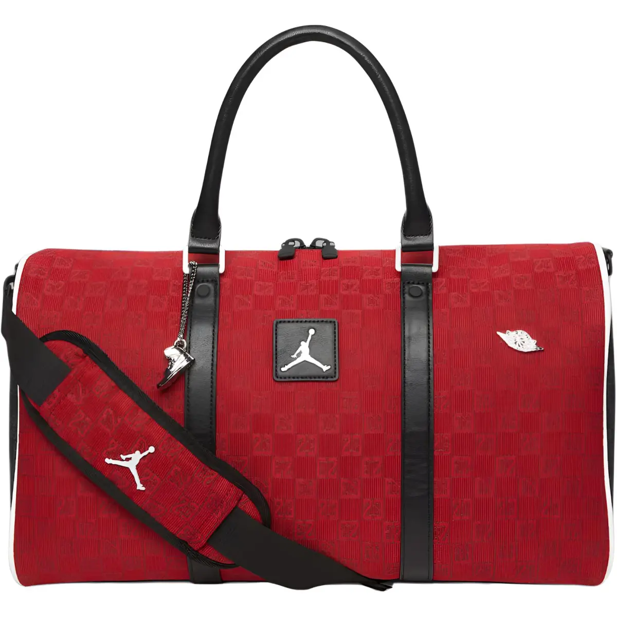 Jordan Monogram 25L Polyester Travel Bag Unisex Red
