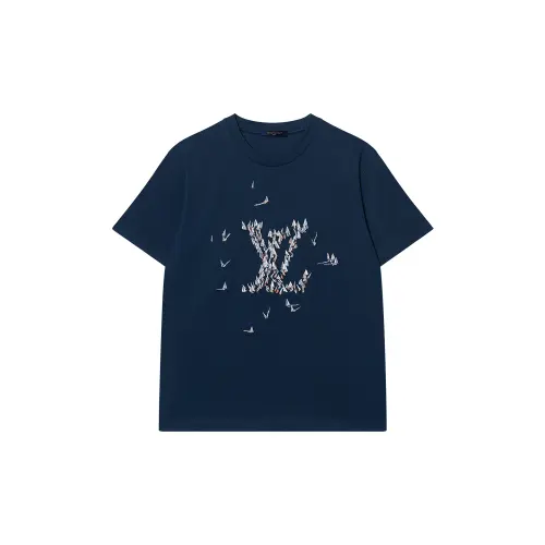 Lv Embroidered Cotton T Shirt