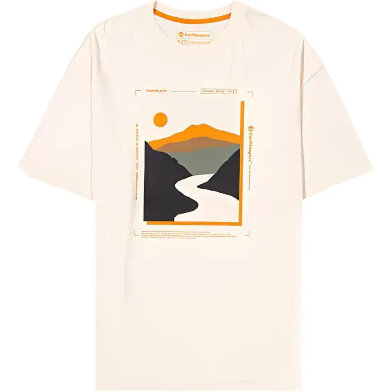 Timberland T Shirt Men's Smoke White