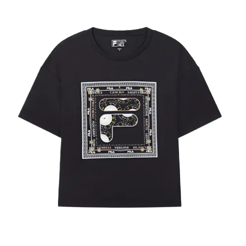 FILA T Shirts Women's Navy Blue Crew Neck