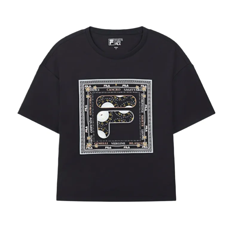 FILA T Shirts Women's Navy Blue Crew Neck