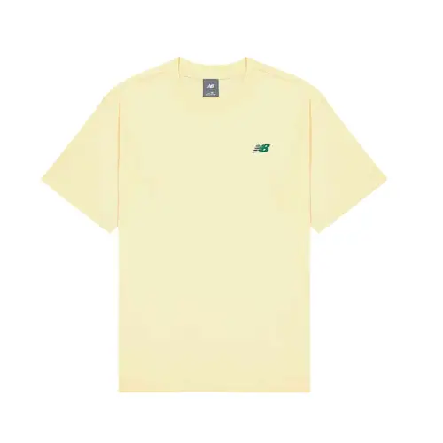 New Balance T Shirts Men's Light Yellow Crew Neck Moderate