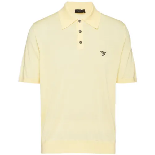PRADA SS22 Polo Shirt Men's Vanilla