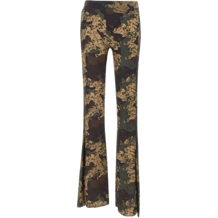 Diesel P-Affal Mixed Camo Printed Flared Trousers