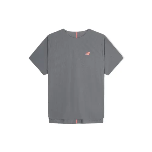 New Balance T Shirts Men's Dark Gray Crew Neck