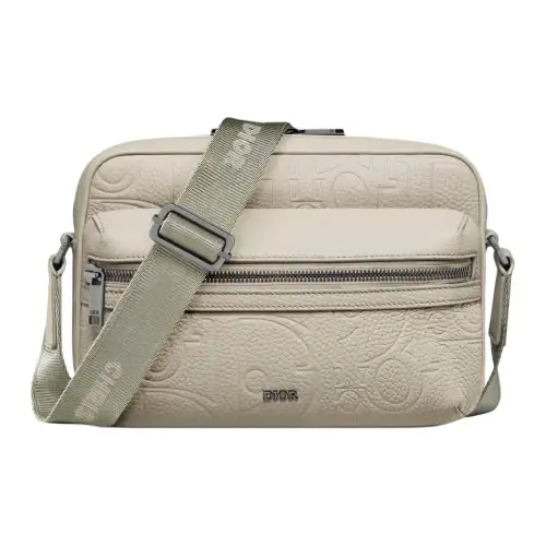 DIOR Rider 2.0 Grain Calfskin Messenger Bag, Shoulder Bag, Crossbody Bag Men's Beige