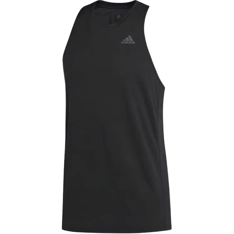 Adidas Tank Tops Men's Black Crew Neck Moderate Racerback
