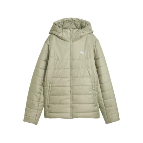PUMA ESSENTIALS Jackets Women's Green Hooded Moderate Other