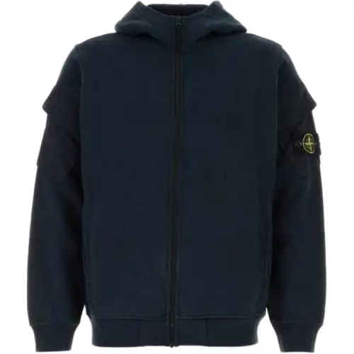 STONE ISLAND Compass Patch Zip Up Hoodie