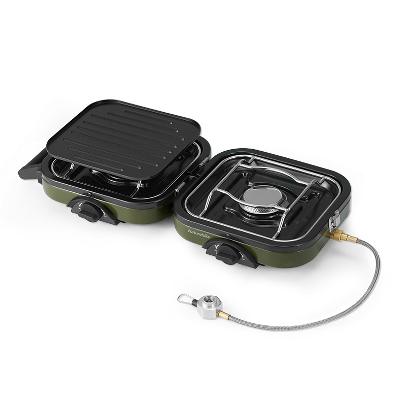 NATUREHIKE Phantom Dual Fuel Folding Gas Stove 3 5 Persons Stainless Steel, Iron, Cold Rolled Sheet