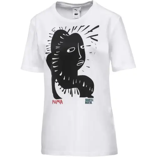 PUMA T Shirts Women's White Crew Neck