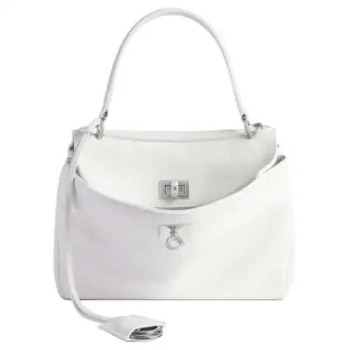Balenciaga Rodeo Smooth Cow Leather Shoulder Bag, Crossbody Bag, Handbag Mini Women's White