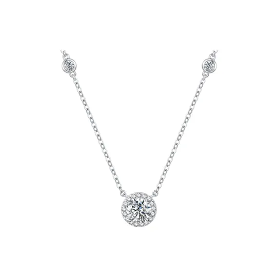 FANCI Star Dot Collection 925 Sterling Silver Synthetic Cubic Zirconia Necklaces Women's