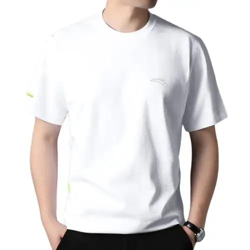 ANTA T Shirts Men's 2525103 1 Pure White | Ice Silk Quick Dry Crew Neck Moderate Straight Fit