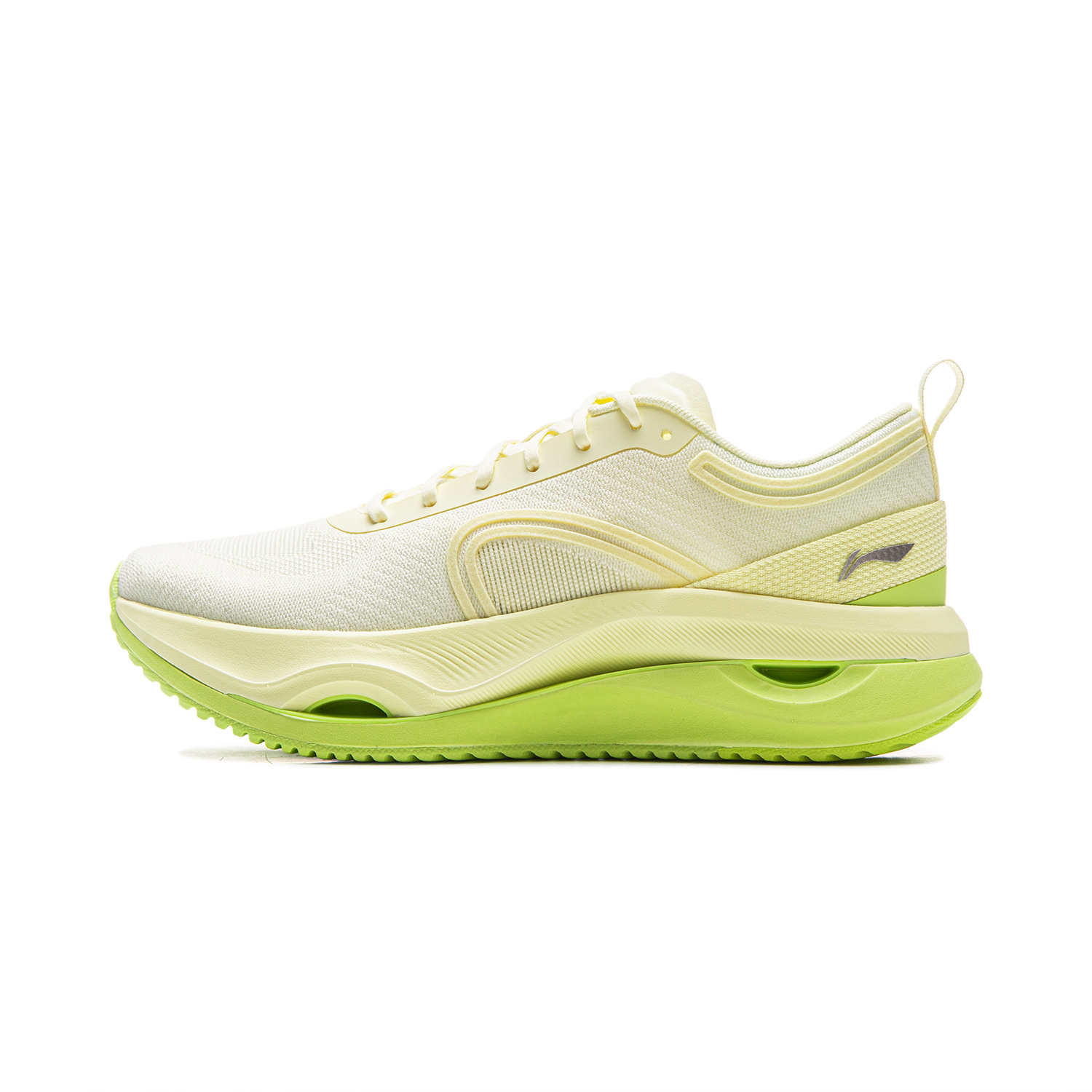 Li Ning Cushioning Slip Resistant Abrasion Resistant Low top Casual Running Shoes Women’s Yellow