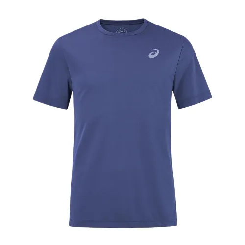 ASICS T Shirts Men's Blue Crew Neck Moderate Straight Fit