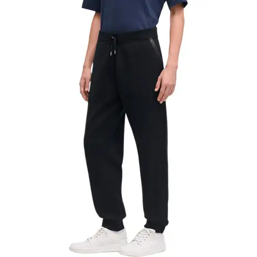HERMES Casual Pants Men's Black Moderate Cuffed Pants