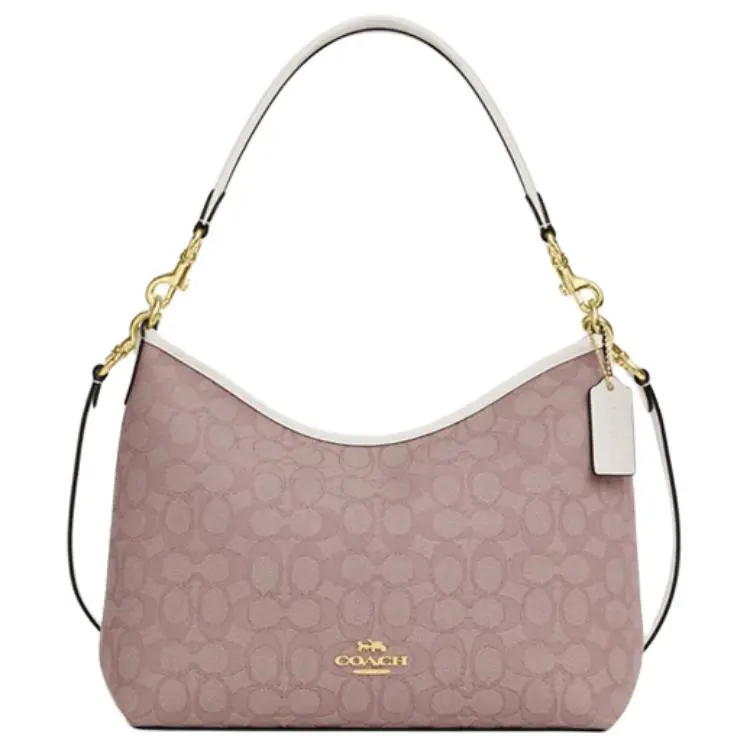 COACH Laurel Fabric Shoulder Bag Large Women's Pink