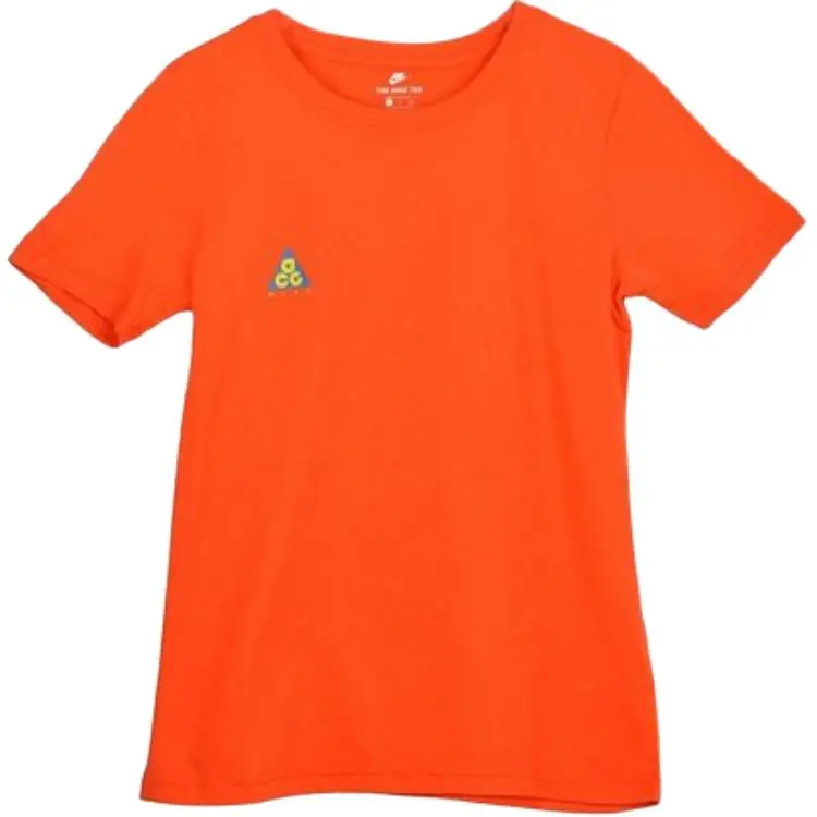 Nike Clothing T-Shirts Women's Orange Crew Neck Moderate Straight Fit