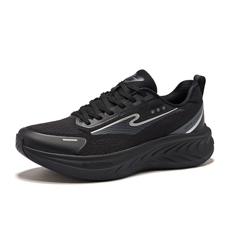 Erke Cushioning Rebound Low top Neutral Force Technology Sprint Running Shoes Men’s Jet Black