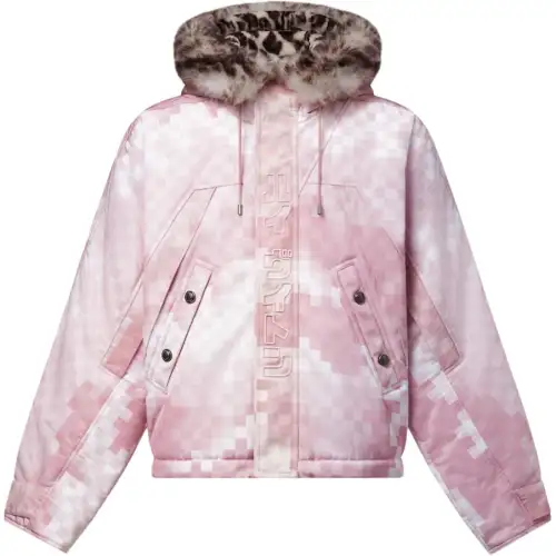 Lv Damoflage Printed Puffer Blouson