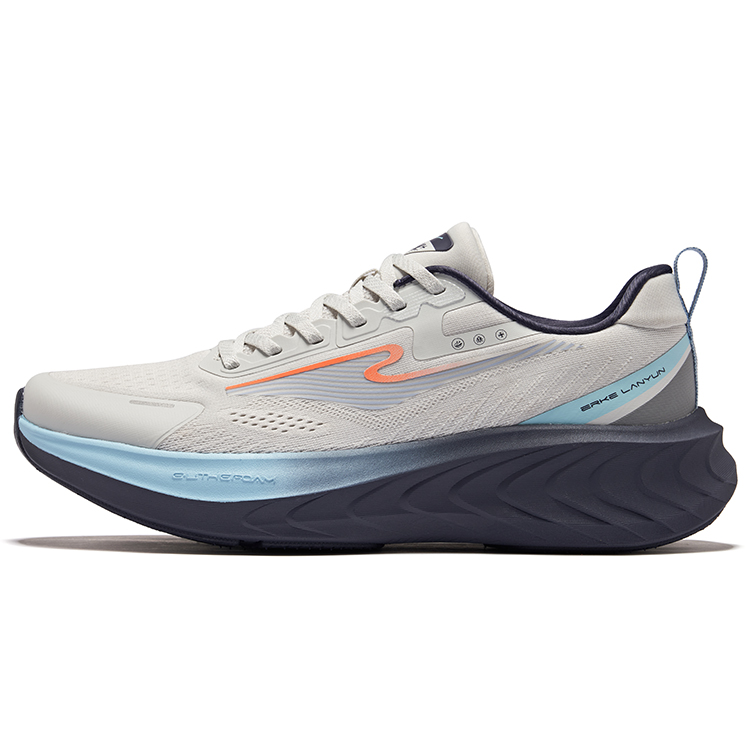Erke Cushioning Rebound Low top Neutral Force Technology Sprint Running Shoes Men’s Pencil Gray