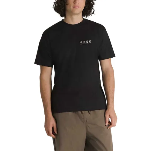 Vans T Shirts Men's Black Crew Neck Moderate Straight Fit