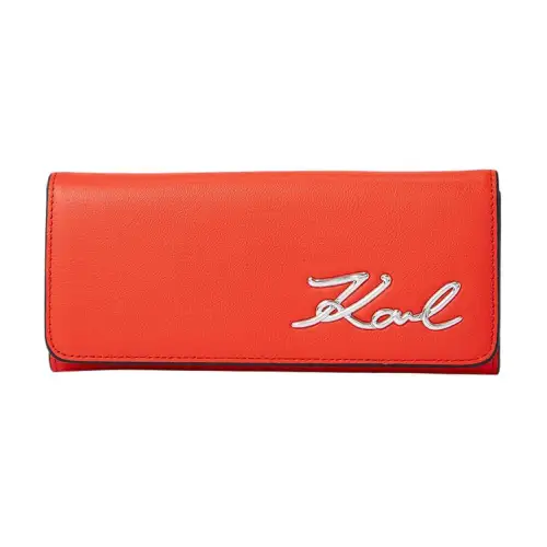 KARL LAGERFELD / Karl Lagerfeld Jeans Cow Leather Wallet Women's Red