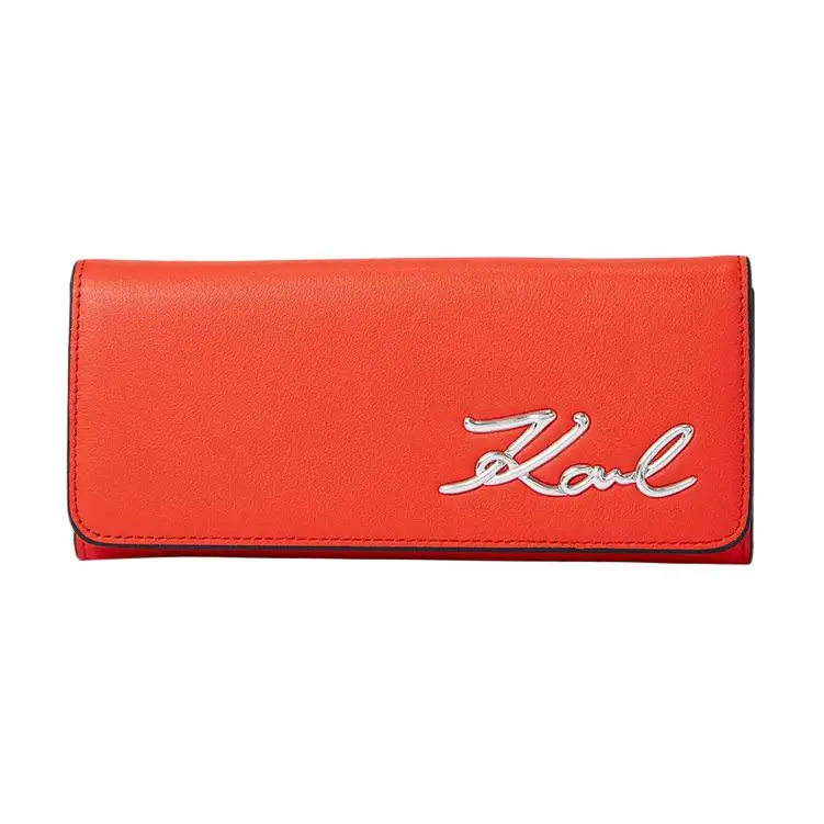 KARL LAGERFELD / Karl Lagerfeld Jeans Cow Leather Wallet Women's Red