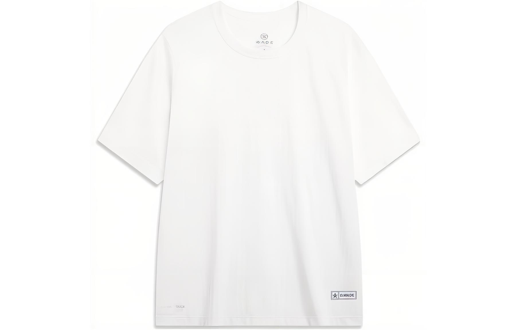 LiNing Wade series solid color quick-drying antibacterial short-sleeved standard Shirakawa lime T-shirt men's style