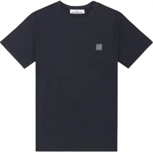 STONE ISLAND Logo Patch Crewneck T Shirt