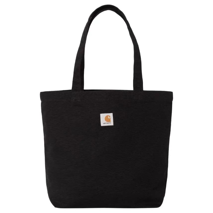 Carhartt WIP Patterned Print Cotton Tote Bag, Shopping Bag, Handbag Unisex Black