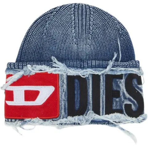 DIESEL Frayed Logo patch Beanie