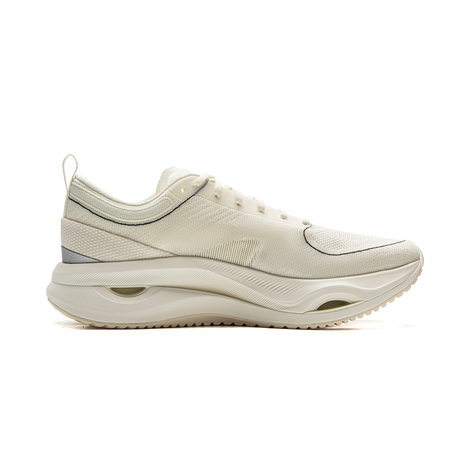 Li Ning Cushioning Slip Resistant Abrasion Resistant Low top Casual Running Shoes Women’s Beige